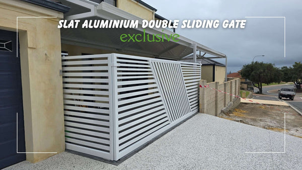 Slat Aluminium Double Sliding Gate